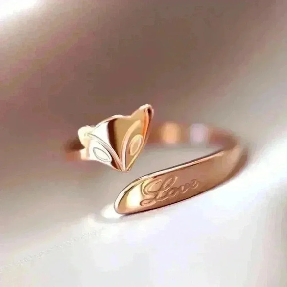 Free gift with purchase-Little Fox Titanium Steel Gold Plated Open Ring - Picture 3 of 13